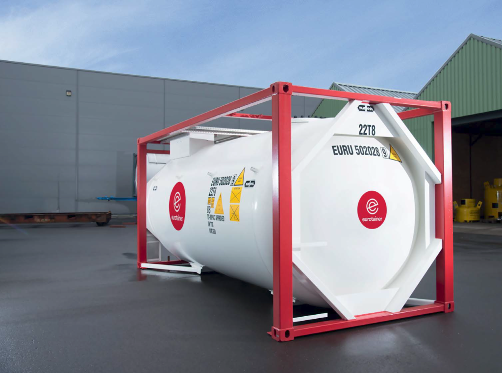Tank containers for gases