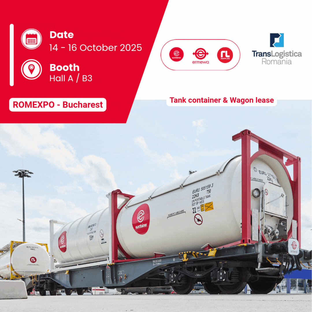 iso tank container gas & cryogenic eurotainer with railcar - Transportlogistica Romania 14 -16 October 2025