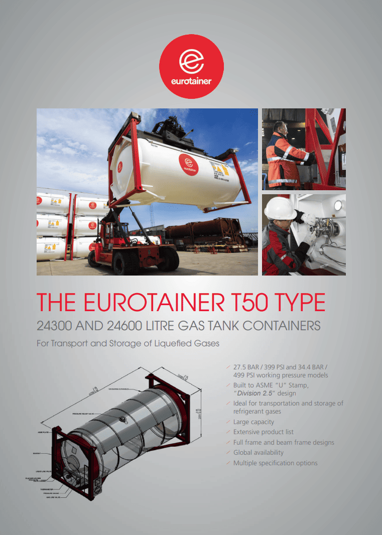 Eurotainer High Pressure Gas Tank container iso t50