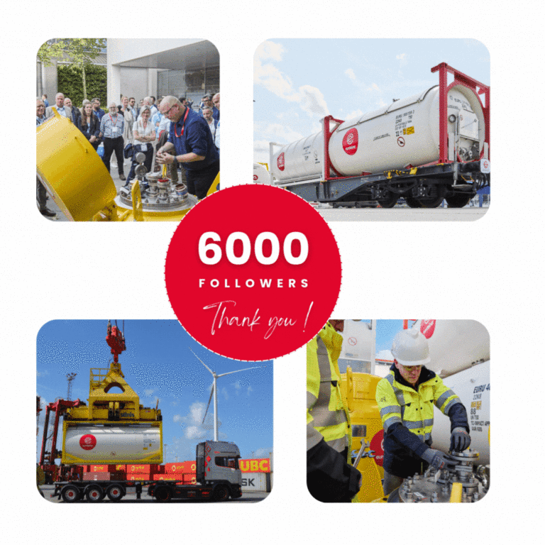 EUROTAINER tank container with technician - Thank you 6.000 Followers on linkedin